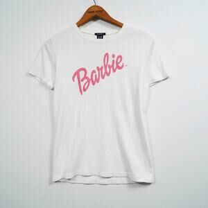 Vintage GAP Barbie Logo T-Shirt USA Made 90s White XL Fits Small